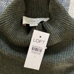 NWT LOFT Mockneck Sweater Dress- Green
